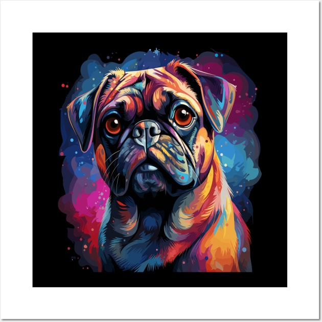 Pug Rainbow Wall Art by JH Mart